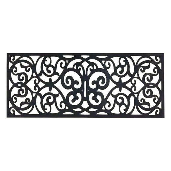 1 Pc Rubber Stair Mats, Non Slip Stair Treads Mat, Rubber Scroll Doormat for Outdoor, Indoor, Entrance, Stairs, 29.13x9.44 Inch, Square