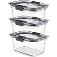 thumbnail image 1 of 1 Pc, Rubbermaid Brilliance Clear Food Container And Lid 3 Pk, 1 of 1