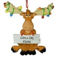 thumbnail image 1 of Christmas Moose Personalized Christmas Tree Ornament, 1 of 1