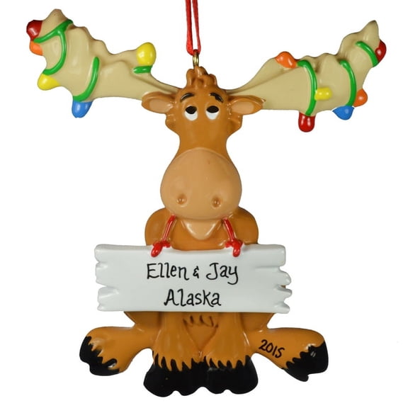 Christmas Moose Personalized Christmas Ornament DO-IT-YOURSELF