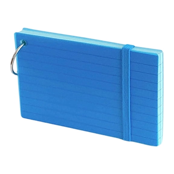 1 Pc Ruled Index Cards, Flash Cards with 1.18 inch Ring, Note Cards with Plastic Cover, Heavy Weight Lined Note Cards for Home, Office, 5.03x3.03 inch