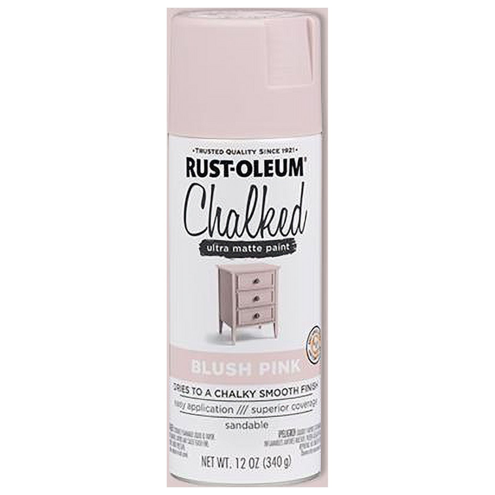 1 Pc, RustOleum Chalked Ultra Matte Blush Pink OilBased Acrylic Sprayable Chalk Paint 12 Oz