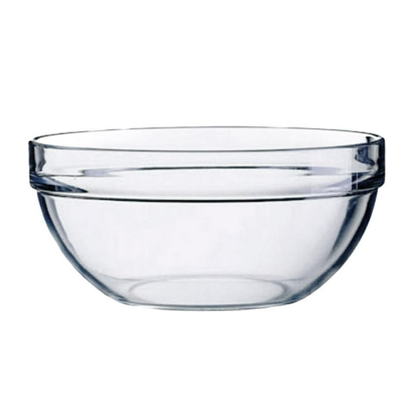 1 Pc Acrylic Salad Bowl Thicken Transparent Round for Serving Fruit Vegetable Snack 17 x 7.3 cm
