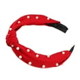thumbnail image 1 of 1 Pc Satin Knotted Pearl Headband, Hairband for Women, Red, 1.1inches Wide, 1 of 7