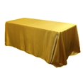 thumbnail image 1 of 1 Pc, Satin Rectangular 90"X132" Tablecloth - Bright Gold(Machine Washable & Dryable) For Wedding Or Event Decor, 1 of 1