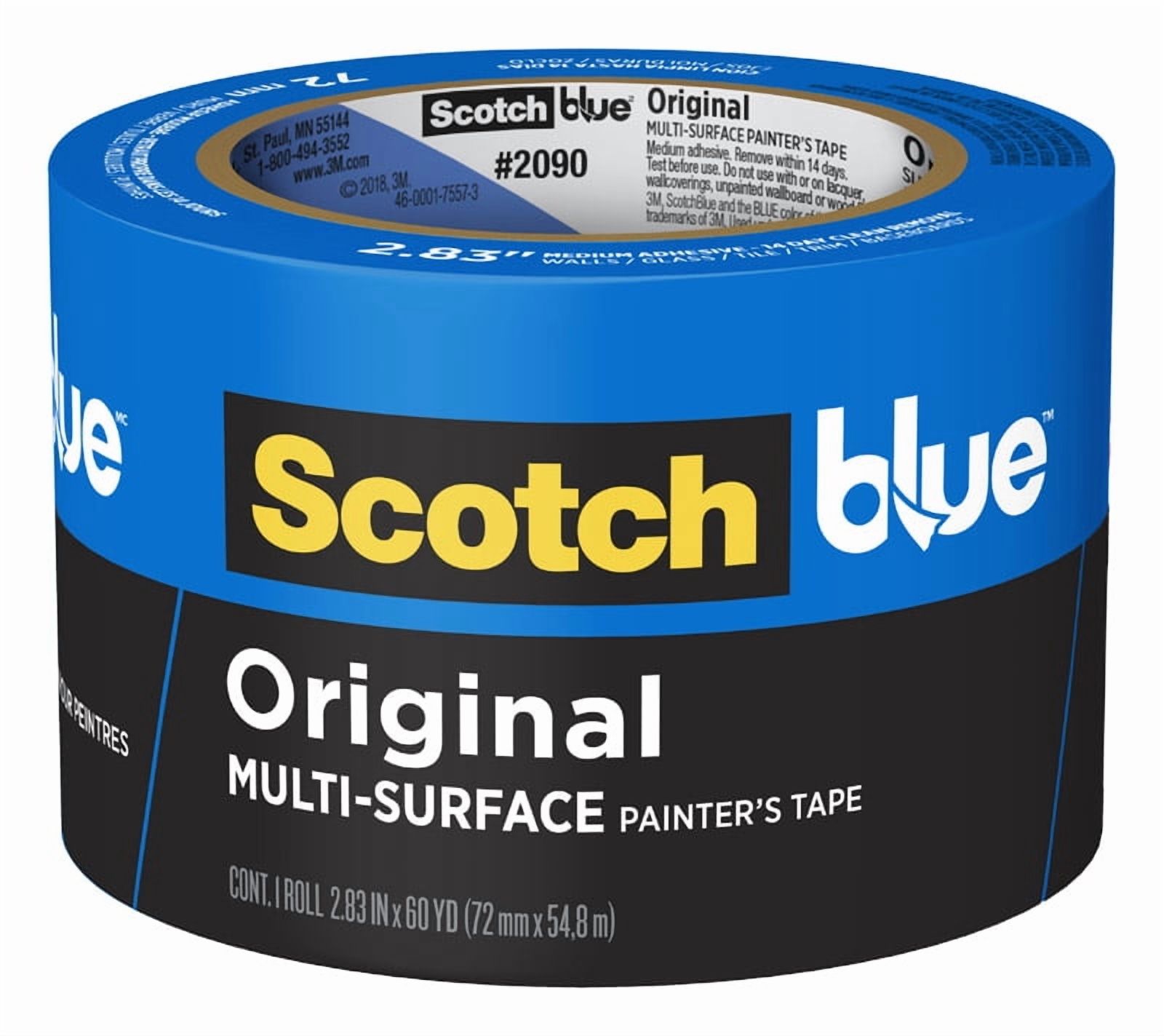 1 Pc, Scotchblue 2.83 In. W X 60 Yd L Blue Medium Strength Original Painter'S Tape 1 Pk