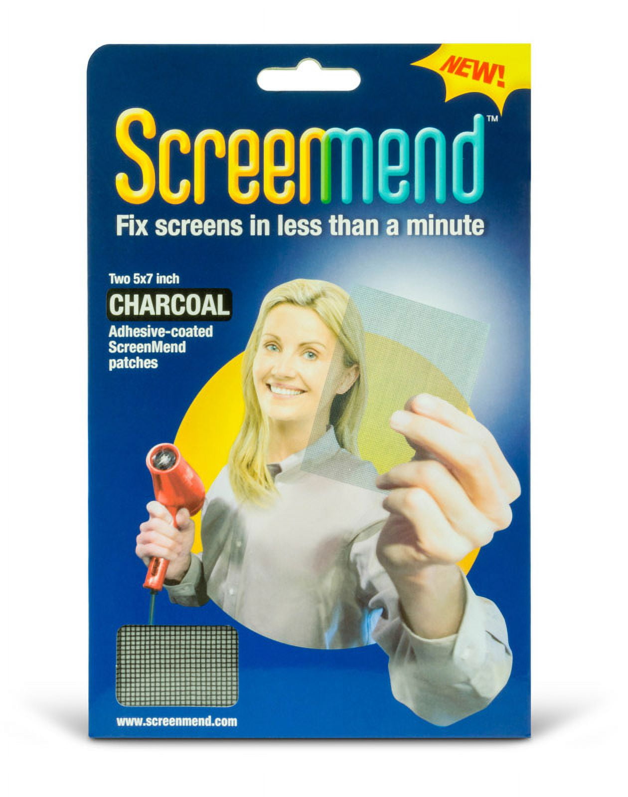 Screenmend Charcoal Fiberglass Screen Repair Patch 2 in. W X 80 in. L 1 pk Screenmend Charcoal Fiberglass Screen Repair Patch 2 in. W X 80 in. L 1 pk