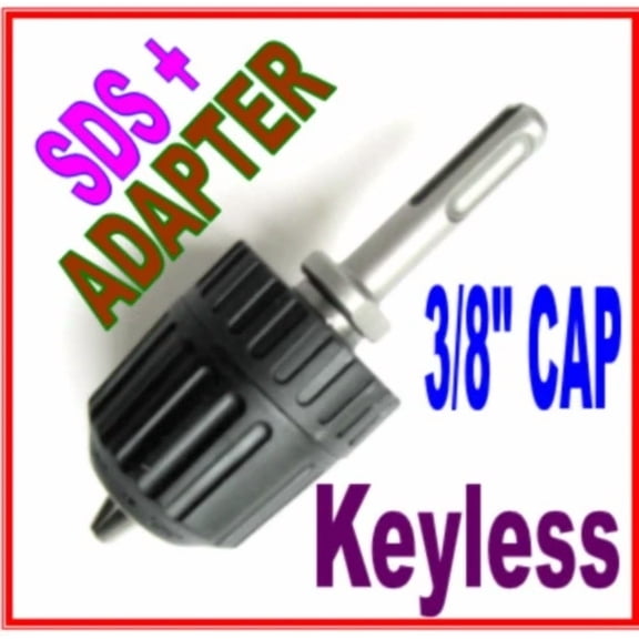 1 Pc Sds Plus Adapter & 3/8" Cap Drill Keyless Chuck Sct-888