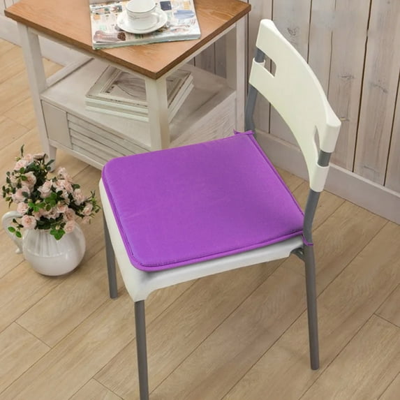 1 Pc Seat Cushion Comfort Chair Pads Square Seat Cushion with Ties Soft Dining Chair Pads Chair Pad Cushions for Kitchen Garden Patio Bistros Outdoor & Indoor Chairs, 15.7x15.7x0.79 Inch, Pp