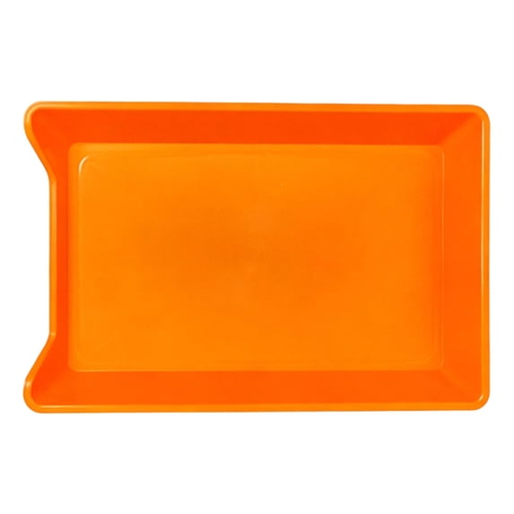1 Pc Serving Tray for Party, Rectangular Serving Tray, Fast Food Lunch Tray, Grilling Accessories, Reusable Plastic Tray for Serving Food in Kitchen, 1.57x8.07x11.14 Inch, Orange Medium