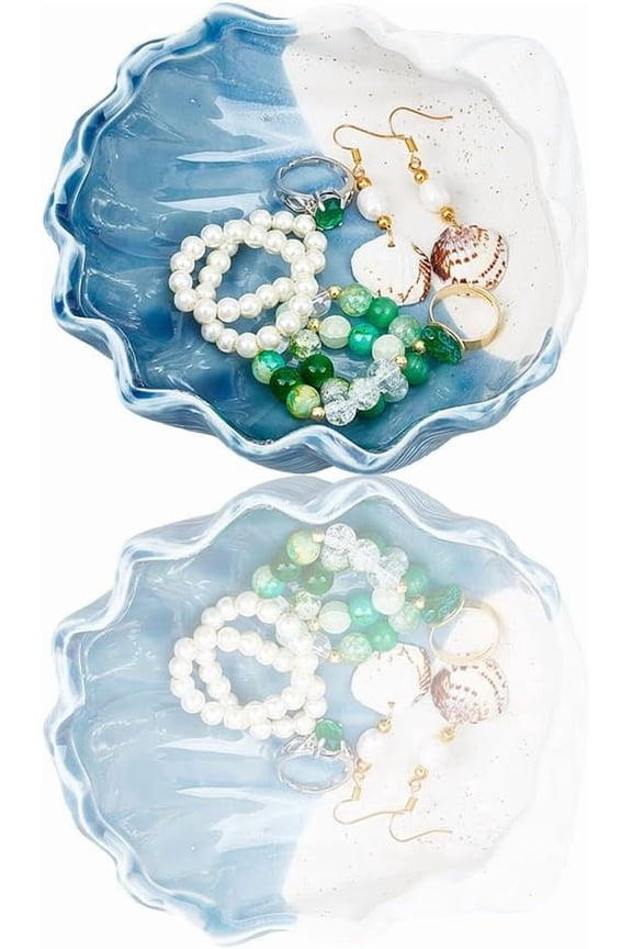 1 Pc Shell Jewelry Tray Ceramic Ring Holder for Jewelry Ocean Style Porcelain Candy Dishes Trinket Tray Jewelry Tray Jewelry Plate Small Key Bowl for Entryway Table Home for DIY