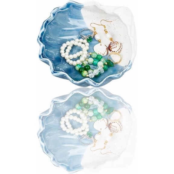 1 Pc Shell Jewelry Tray Ceramic Ring Holder for Jewelry Ocean Style Porcelain Candy Dishes Trinket Tray Jewelry Tray Jewelry Plate Small Key Bowl for Entryway Table Home Colorful