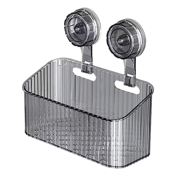 1 Pc Shower Caddy Suction Cup Bathroom Shower Organizer for Bathroom Storage & Home Decor & Kitchen No Drilling Removable and Reusable Shower Shelves for Inside Shower, 9.44"x4.13"x3.3", Gray