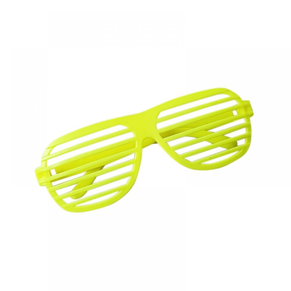 12er Set Neon-Shutter-Brillen In 6 Farben – 80er Partybrillen Für Kostüm, Club & Tanz-Events