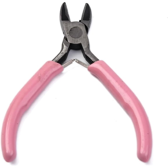 1 Pc Side Cutting Plier Steel Jewelry Pliers Jewelry Plier Mini Precision Comfort Grip Handle Craft Pliers for DIY Jewelry Making Hobby Projects 11x5.1-5.3x0.95-1cm Hot Pink