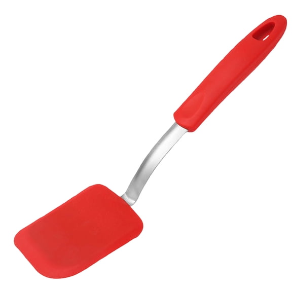 1 Pc Silicone Cookie Spatula Turner Mini Brownie Spatula Flexible Kitchen Small Silicone Turner for Nonstick Cookware Heat Resistant No Scratch Flipper for Egg Pancake, 9.69x2.56 Inch