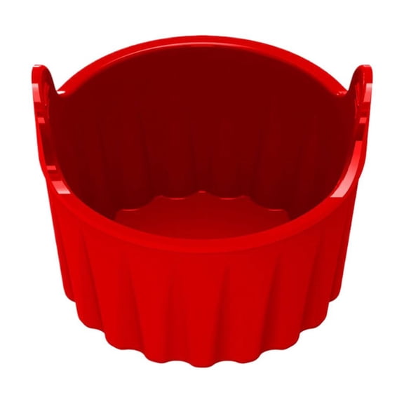 1 Pc Silicone Egg Poacher Cups Air Fryer Muffin Cups with Handle Nonstick Egg Poaching Cup Silicone Ramekins Reusable Poached Egg Cooker for Baking Egg Bites Egg Poacher, 2.36"x2.95", Red