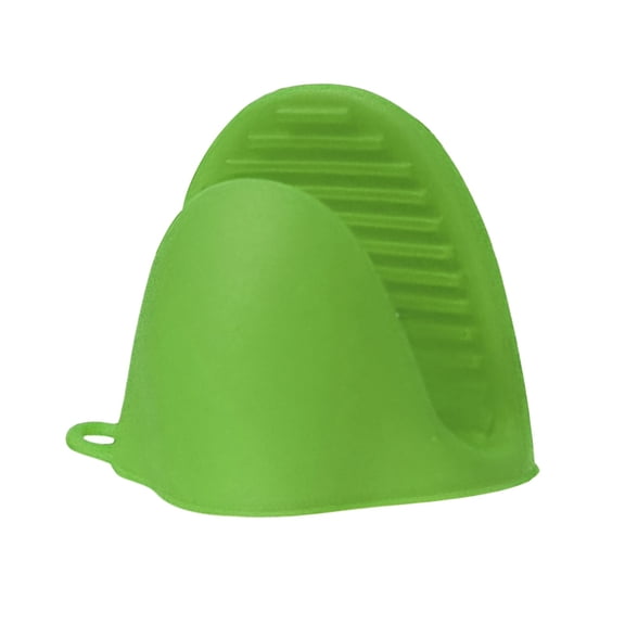 1 Pc Silicone Oven Mitts Pot Holders for Kitchen Heat Resistant Small Kitchen Mittens Rubber Air Fryer Mitts Mini Pot Pinch Grip for Cooking and Baking, Green