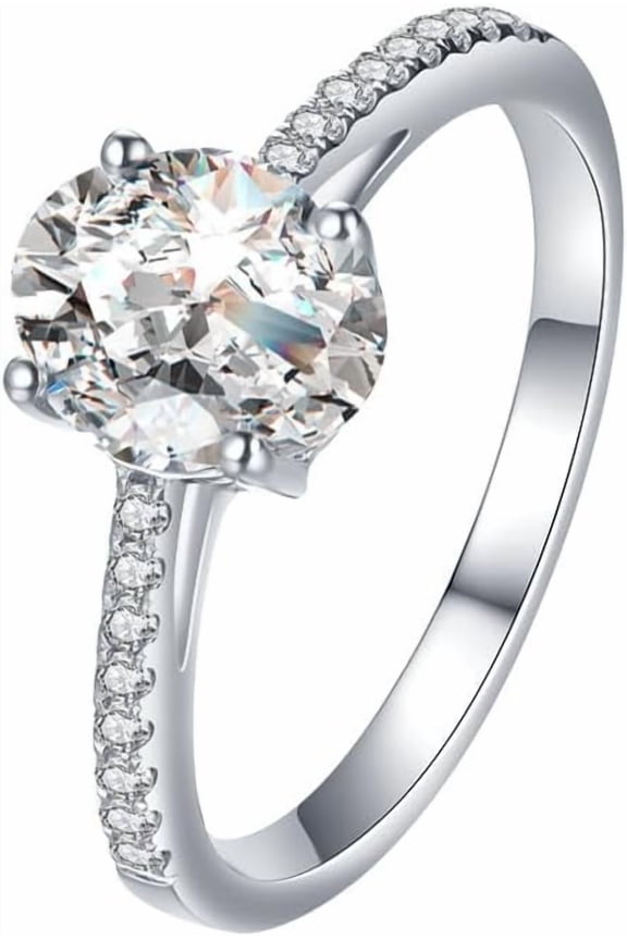 1 Pc Silver Cubic Zirconia Ring Promise Rings Trendy Elegant Unique Rings Engagement Ring Jewelry Gifts for Women Birthday Wedding Prom Valentine's Day Elegant Gifts Brass+Cubic Zirconia