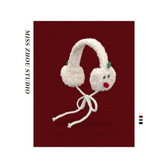 1 Pc Simple And Cute Plush Apple Ear Muff For Winter Warmth Cold ...