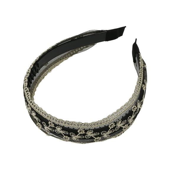 1 Pc Simple Fashion Elegant Non-slip Lace Mesh Hairband for Women for Girls Black