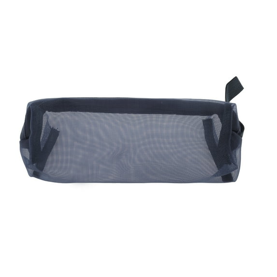 1 Pc Simple Mesh Makeup Bag for Business Travel Deep Blue Nylon