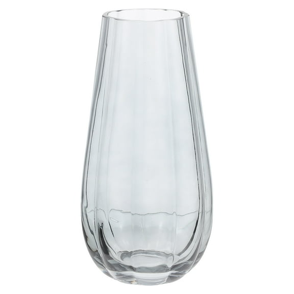 HOMEMAXS Light Grey Glass Vase for Home Decor Simple Style Creative Colored Synthetic Material 1 Pc
