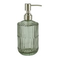 thumbnail image 1 of Unique Bargains 1 Pc Classic Vertical Lines Soap Pump Dispenser for Bath 450ml Green Silver Tone, 1 of 6