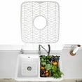 "ATB Brand 1 Pc White Plastic Sink Mat, Dish Rack Cushion Drainer