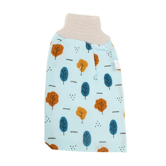 1 Pc Small Leaf Thread Shower Gloves for Bathroom for Shower 9.57"×5.43" Blue