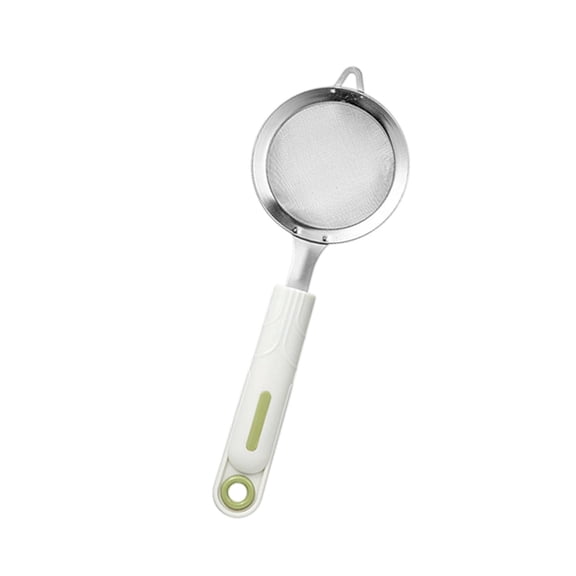 1 Pc Small Stainless Steel Mesh Strainer - Fine Sieve Spoon for Powdered Sugar, Cocoa, Tea, with Hanging Hook for Kitchen & Baking