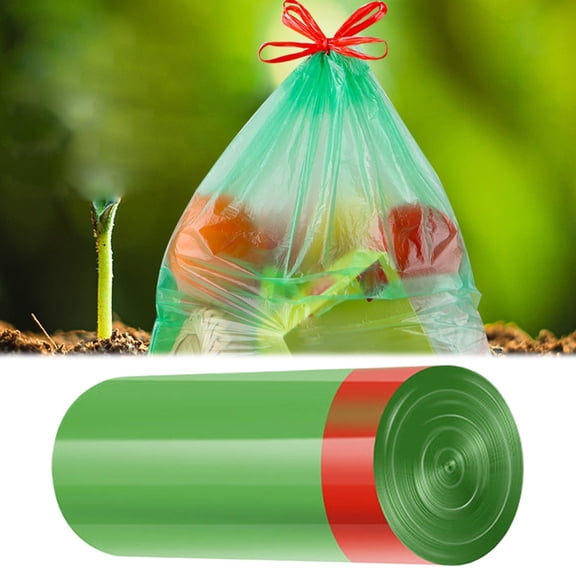 1 Pc Small Trash Bags,Small Garbage Bags,Heavy Duty Trash Bags,Disposable Garbage Bag,Extra Strong Small Garbage Bags Unscented,Size Expanded,Green,for Bathroom Bedroom Office Kitchen Trash Can