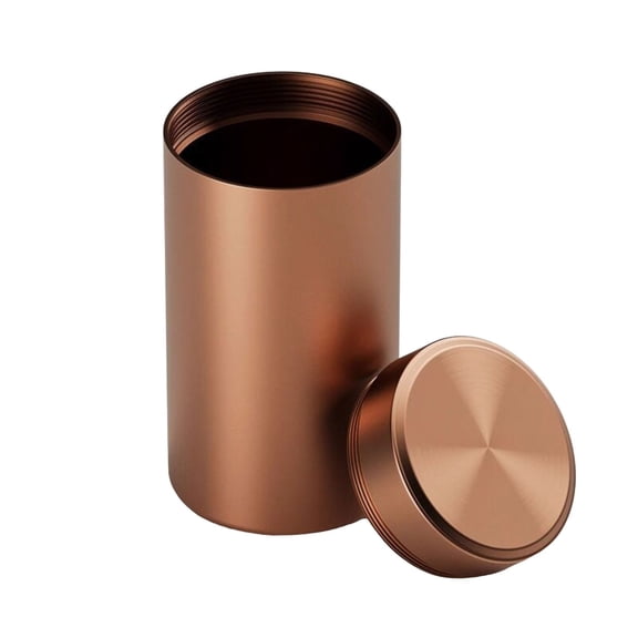 1 Pc Smell Proof Containers, Aluminum Storage Jar Portable Airtight Container Bottle, Mini Tea Tins for Spices, Coffee, Teas, Herb Traveling, 2.4x4.7 Inch, Coffee