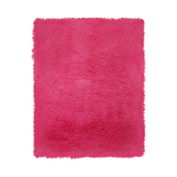 1 Pc Soft Fluffy Area Rugs Plush Shaggy Nursery Rug Furry Throw Carpets Fluffy Soft Shag Carpet Rug for Living Room Bedroom Big Area Rugs Floor Mat, 31.5x63 Inch, Hot Pink