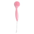 thumbnail image 1 of 1 Pc Soft Silicone Facial Cleansing Brush with Long Handle Pink 5.91"x1.77", 1 of 6