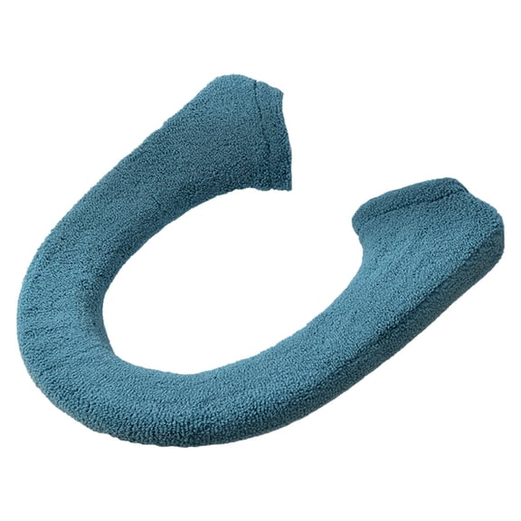 1 Pc Soft Toilet Seat Cover - Plush, Thick Fabric Toilet Seat Warmer for Round & Elongated Toilet Seats - Reusable, Machine-Washable, Easy-Install - Gift-Ready Packaging, 19.7x15.7 Inch, Dark Green