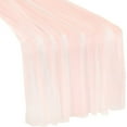 thumbnail image 1 of 1 Pc, Soft Tulle Table Runner Extra Long 30" x 16Ft - Blush for Wedding Receptions, Bridal and Baby Showers, Dinner Parties, Anniversaries, Birthdays, 1 of 1