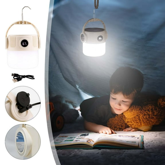 1 Pc Solar Camping Lantern — Rechargeable Portable LED Light, Super Bright for Tent, Outdoor & Emergency Use, Solar/USB Powered