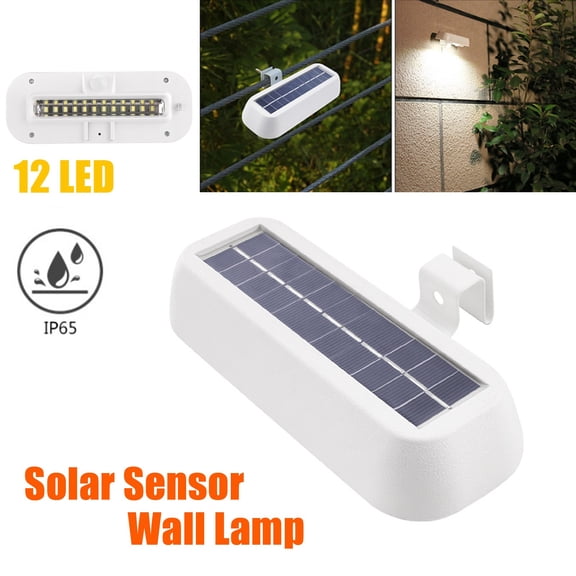 1 Pc Solar Wall Light Sconce — 7.1in x 2.8in, Outdoor Garden Lamp with Motion Sensor, Weather Resistant & Easy Install for Patio Pathway(White)