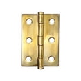 thumbnail image 1 of 1 Pc Solid Brass Hinges w/ Fixed Pins 2" long x 1-3/8" open width1 PairScrews sold separately - #4 or #6 suggested screw sizes. LIMITED QUANTITIES - Buy Now & SAVE!, 1 of 1
