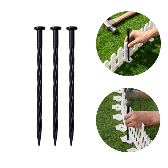 1 Pc Spiral Landscape Anchoring Spikes, 8 Inch Landscaping Fabric Edging Anchoring Stake, Edging Nails Nylon Garden Lawn Yard Spikes