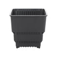 thumbnail image 1 of 1 Pc Square Plastic Flower Containers with Drainage, Mini Root Control Nursery Pots for Succulent Seed Starting and Indoor Gardening, Black, Large, 1 of 6