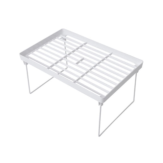 One Shelf Plastic Rack 1 Pc Stackable Plastic Kitchen Storage Shelf Foldable Rack Kitchen ...