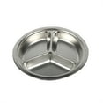 thumbnail image 1 of 1 Pc Stainless Steel Dinner Plates, Portion Control Divided Plates, Round 3-Compartment Food Tray, Heavy Duty Serving Plate for Camping, Diet Control, 8.46x1.02 inch, 1 of 9