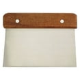 thumbnail image 1 of 1 Pc Stainless Steel Dough Cutter and Bench Scraper with Dark Wooden Handle - Pastry Scraper and Dough Divider for Bread, Pizza, Pastry, Baking Prep, and for Kitchen Use, D, 1 of 9