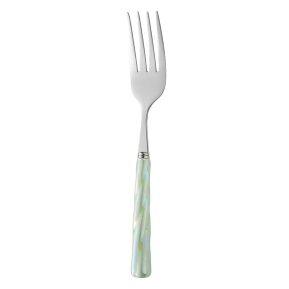 1 Pc Stainless Steel Fork with Ceramic Handle Dessert Fork Tableware Kitchen Fork Mini Coffee Fork Tea Fork for Dessert Appetizers, Salad, Fruit, 7.01x1.02 Inch, Green Fork