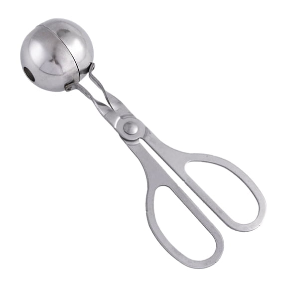 1 Pc Stainless Steel Meat Baller Ball Maker Meatball Scoop None-Stick Baller Tongs Meat Ball Maker Mold Cake Pop,Ice Tongs,Cookie Dough Scoop for Kitchen, 6.69 Inch, Medium