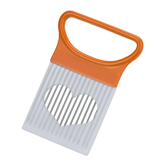1 Pc Stainless Steel Onion Holder for Slicing, 15 Stitches Onion Slicer Holder, Onion Cutter for Slicing of Onions, Tomatoes, Avocados, Eggs and Other Vegetables, KItchen Utensils, 15 Stitches Orange