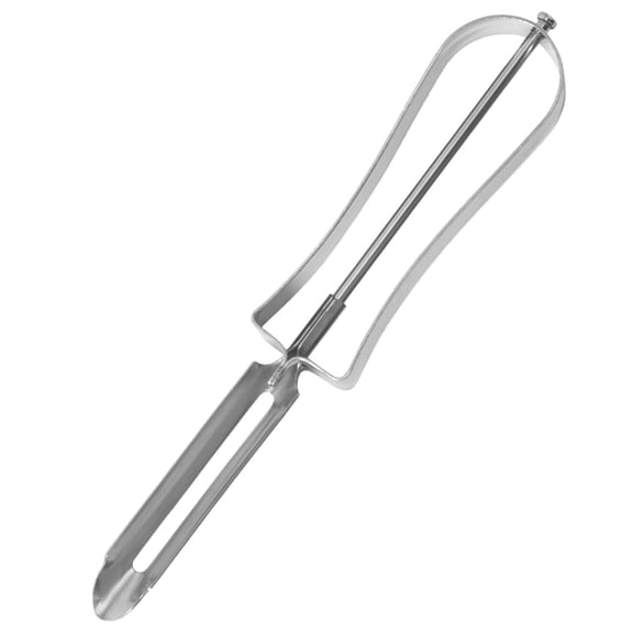 1 Pc Stainless Steel Rotary Peeler Multi-function Peeling Knife Metal Potato Eye Remover Carrot Hand Peeler with Ergonomic Handle for Potatoes, Carrots, Apples, 1.02x5.91 Inch, Silver