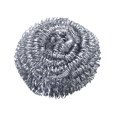 thumbnail image 1 of 1 Pc Stainless Steel Scouring Pads Brush Ball Scouring Stainless Scourer Steel Wool Scrubber Flexible Multipurpose Reusable, 2.36x2.36x1.18 Inch, Silver, 1 of 8